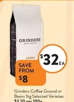 Foodworks Grinders Coffee Ground or Beans offer