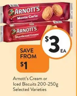 Foodworks Arnott's Cream or Iced Biscuits offer