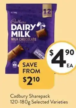 Foodworks Cadbury Sharepack offer