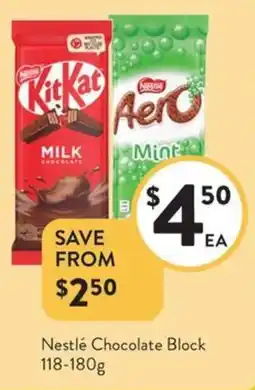 Foodworks Nestlé Chocolate Block offer