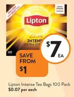 Foodworks Lipton Intense Tea Bags offer