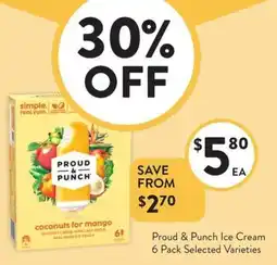 Foodworks Proud & Punch Ice Cream offer