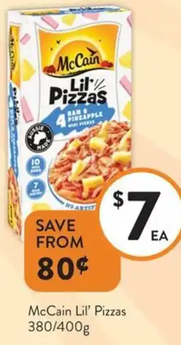 Foodworks McCain Lil Pizzas offer