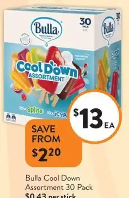 Foodworks Bulla Cool Down Assortment offer