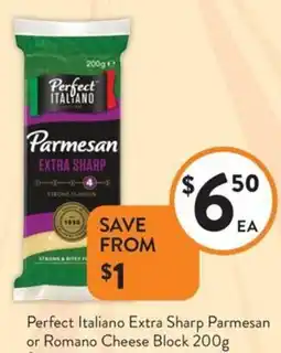 Foodworks Perfect Italiano Extra Sharp Parmesan or Romano offer