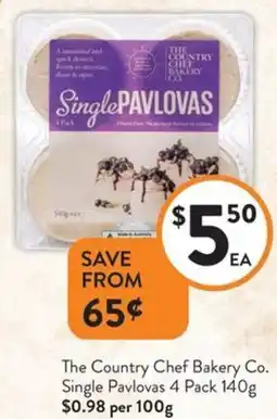 Foodworks The Country Chef Bakery Co. Single Pavlovas offer