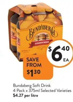 Foodworks Bundaberg Soft Drink offer