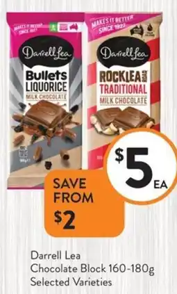 Foodworks Darrell Lea Chocolate Block offer