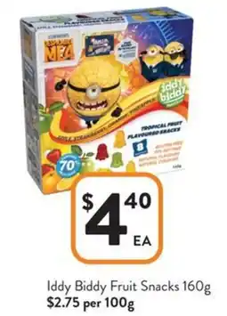 Foodworks Iddy Biddy Fruit Snacks offer