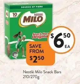 Foodworks Nestlé Milo Snack Bars offer