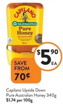 Foodworks Capilano Upside Down Pure Australian Honey offer