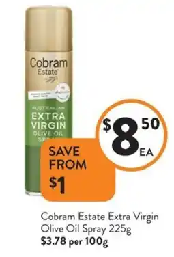 Foodworks Cobram Estate Extra Virgin Olive Oil Spray offer
