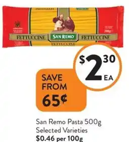 Foodworks San Remo Pasta offer