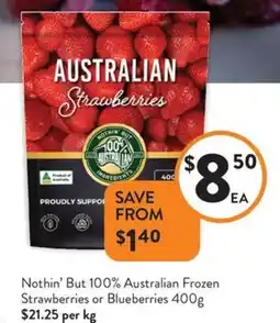 Foodworks Nothin' But 100% Australian Frozen offer