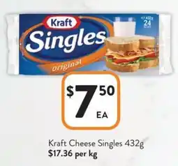Foodworks Kraft Cheese Singles offer
