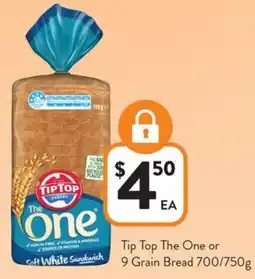 Foodworks Tip Top The One or 9 Grain Bread offer