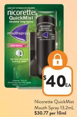 Foodworks Nicorette QuickMist Mouth Spray offer