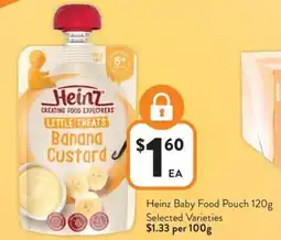 Foodworks Heinz Baby Food Pouch offer
