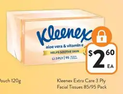 Foodworks Kleenex Extra Care 3 Ply Facial Tissues offer