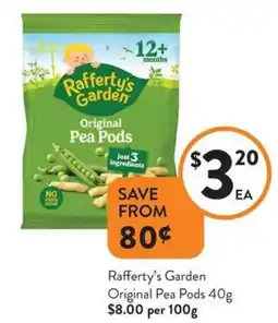 Foodworks Rafferty's Garden Original Pea Pods offer