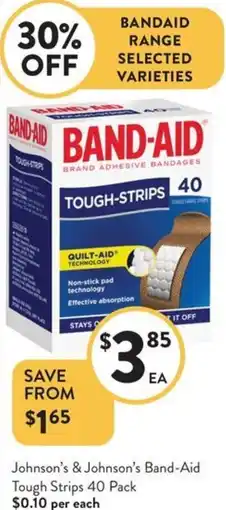 Foodworks Johnson's & Johnson's Band-Aid Tough Strips offer