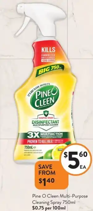 Foodworks Pine O Cleen Multi-Purpose Cleaning Spray offer