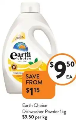 Foodworks Earth Choice Dishwasher Powder offer
