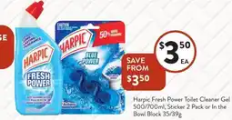 Foodworks Harpic Fresh Power Toilet Cleaner Gel offer