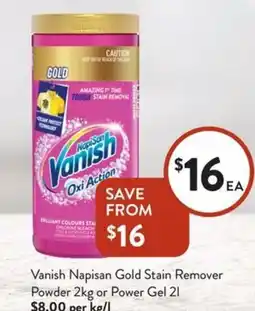 Foodworks Vanish Napisan Gold Stain Remover Powder offer