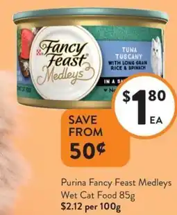 Foodworks Purina Fancy Feast Medleys Wet Cat Food offer
