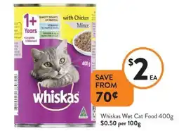 Foodworks Whiskas Wet Cat Food offer