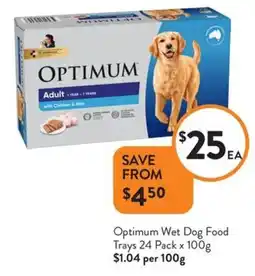 Foodworks Optimum Wet Dog Food Trays offer