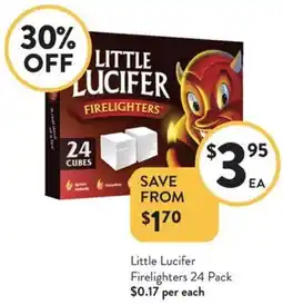 Foodworks Little Lucifer Firelighters offer