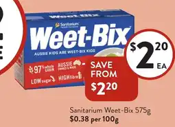 Foodworks Sanitarium Weet-Bix offer