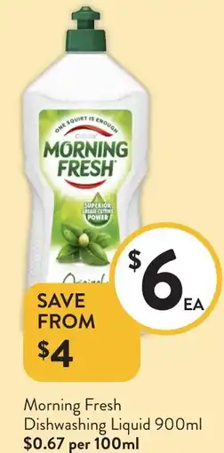 Foodworks Morning Fresh Dishwashing Liquid offer