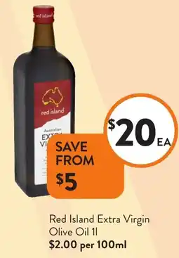 Foodworks Red Island Extra Virgin Olive Oil offer