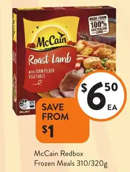Foodworks McCain Redbox Frozen Meals offer