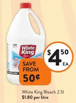 Foodworks White King Bleach offer