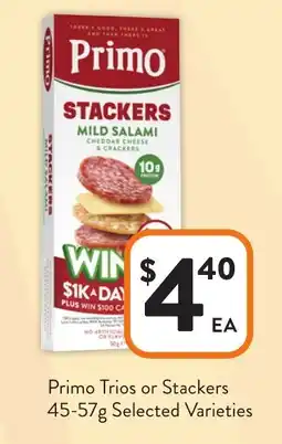 Foodworks Primo Trios or Stackers offer