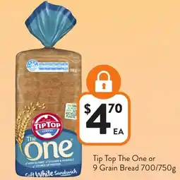 Foodworks Tip Top The One or 9 Grain Bread offer