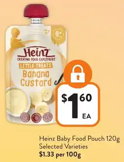 Foodworks Heinz Baby Food Pouch offer