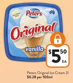 Foodworks Peters Original Ice Cream offer
