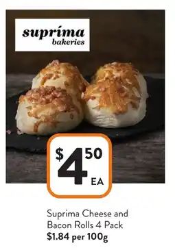 Foodworks Suprima Cheese and Bacon Rolls offer