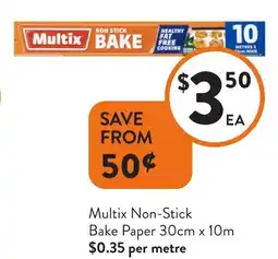 Foodworks Multix Non-Stick Bake Paper offer