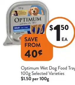 Foodworks Optimum Wet Dog Food Tray offer