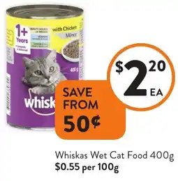 Foodworks Whiskas Wet Cat Food offer