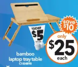 Cheap as Chips bamboo laptop tray table offer