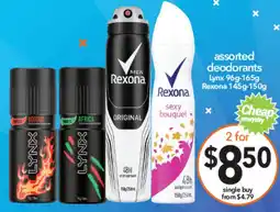 Cheap as Chips assorted deodorants offer