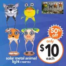 Cheap as Chips Solar Metal Animal Light offer