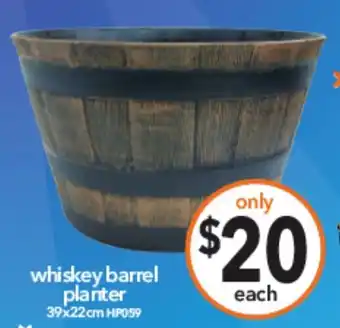 Cheap as Chips Whiskey Barrel Planter offer